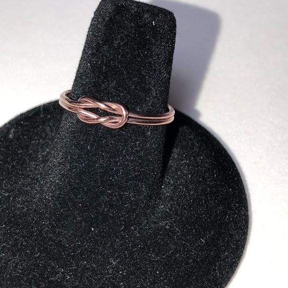 15/20 Rose-Gold Filled double knots ring,S:7 - Picture 5 of 9
